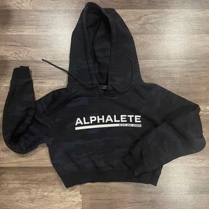 Alphalete camo crop hoodie small. NWOT. Never worn.Pet friendly smoke free home.